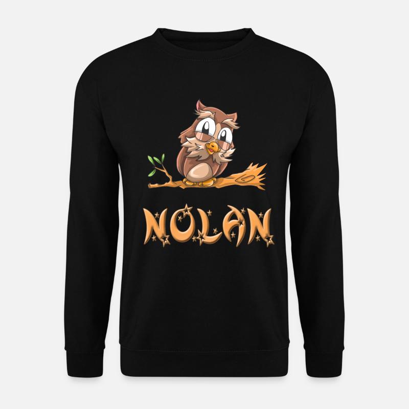Eule Nolan - Unisex Pullover - Schwarz