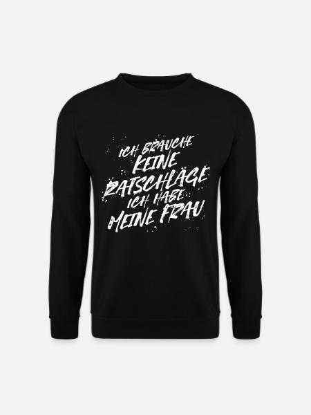 Frau Ehepaar Mann Ehe Hochzeit Geschenk - Unisex Pullover - Schwarz