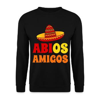 Abitur Abi - Abios Amigos - Unisex Sweatshirt - black - Front - Alina (178cm) & Michal (187cm)