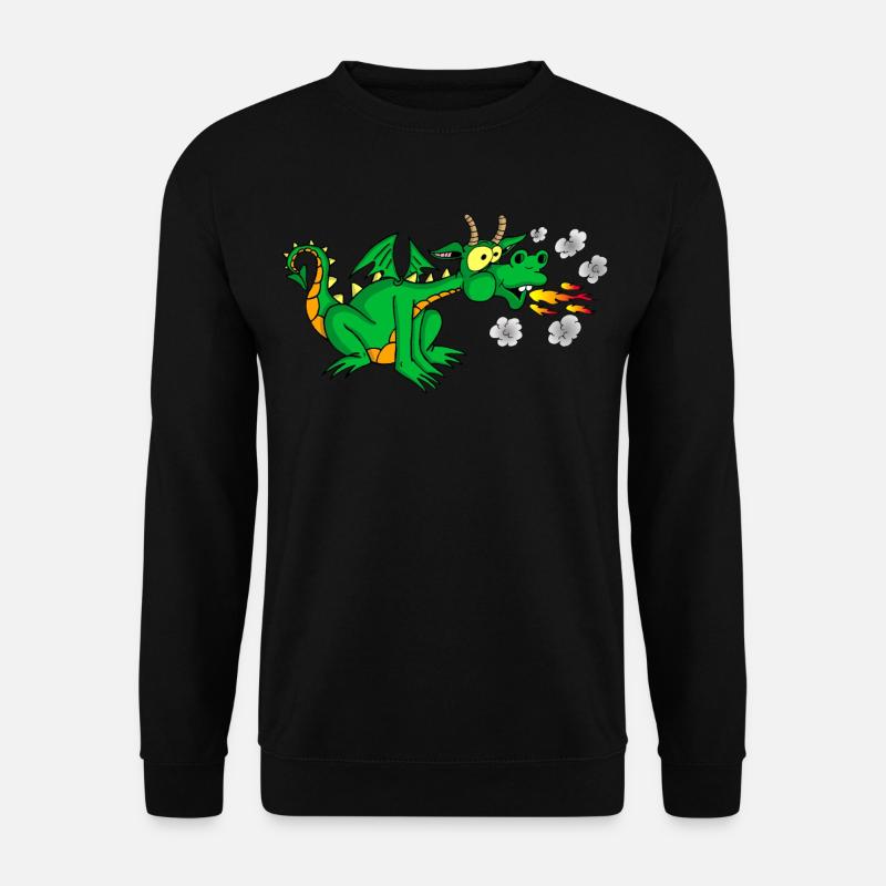Grüner Drache - Unisex Pullover - Schwarz