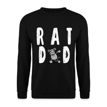 Rat Dad-Dab Danse - Rats Daddy - Danse Dab - Sweat-shirt Unisexe - noir - Devant - Alina (178cm) & Michal (187cm)