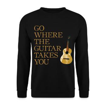 Manière de guitares - Sweat-shirt Unisexe - noir - Devant - Alina (178cm) & Michal (187cm)