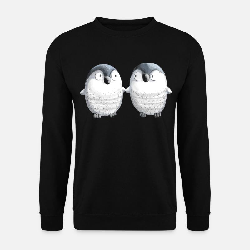 Best Friends Pinguine - Pinguin - Comic - Paar - Unisex Pullover - Schwarz