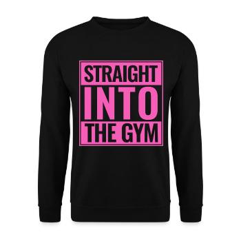 Gymnase sportif disant directement dans le gymnase - Sweat-shirt Unisexe - noir - Devant - Alina (178cm) & Michal (187cm)