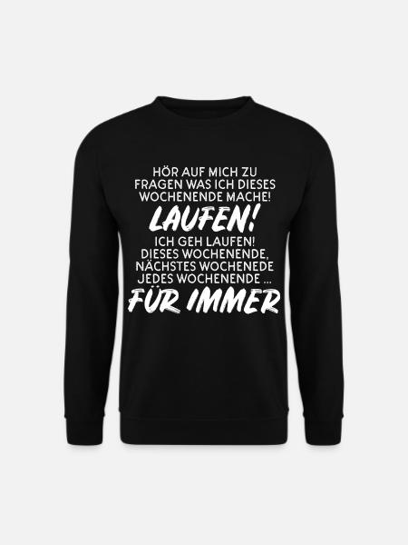 Laufen Läufer Joggen Jogger Marathon Geschenk - Unisex Pullover - Schwarz