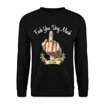 Fuck you very much - Unisex Pullover - Schwarz - Vorne - Alina (178cm) & Michal (187cm)