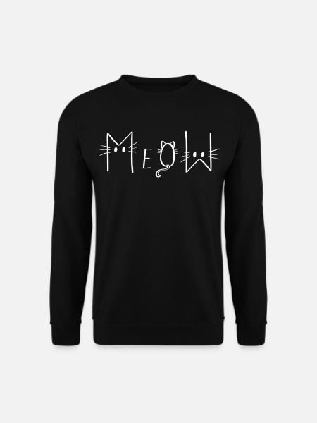 MEOW - Miau Katzen - Unisex Pullover - Schwarz