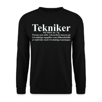 Tekniker - Sweat-shirt Unisexe - noir - Devant - Alina (178cm) & Michal (187cm)
