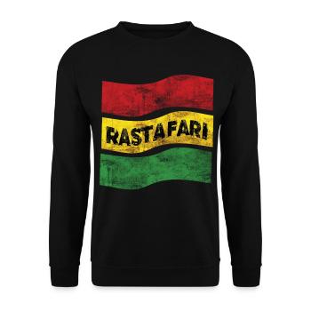 Rastafari Fahne - Unisex Pullover - Schwarz - Vorne - Alina (178cm) & Michal (187cm)