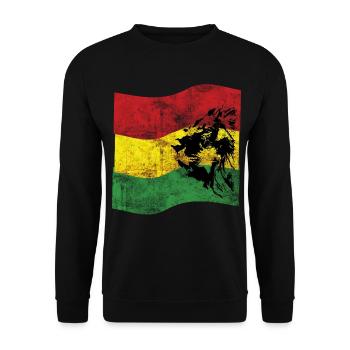 Lion Reggae Drapeau - Sweat-shirt Unisexe - noir - Devant - Alina (178cm) & Michal (187cm)