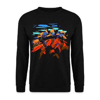 Montagnes - Sweat-shirt Unisexe - noir - Devant - Alina (178cm) & Michal (187cm)