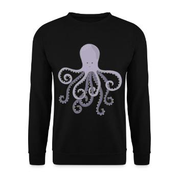 Octopus octopus octopus seafood gift - Unisex Sweatshirt - black - Front - Alina (178cm) & Michal (187cm)