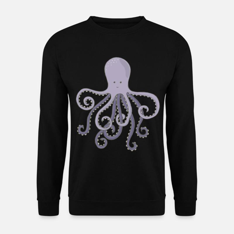 Oktopus Tintenfisch Krake Meerestier Geschenk - Unisex Pullover - Schwarz