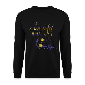 FC Carl Zeiss Jena - Unisex Sweatshirt - black - Front - Alina (178cm) & Michal (187cm)