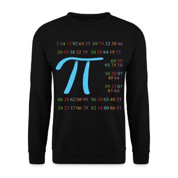 Pi avec 110 décimales - Sweat-shirt Unisexe - noir - Devant - Alina (178cm) & Michal (187cm)