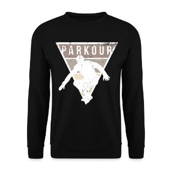 Parkour freerunning passe-temps sportif urbain cadeau - Sweat-shirt Unisexe - noir - Devant - Alina (178cm) & Michal (187cm)