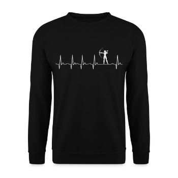 Tir à l’arc - Tir - Sweat-shirt Unisexe - noir - Devant - Alina (178cm) & Michal (187cm)