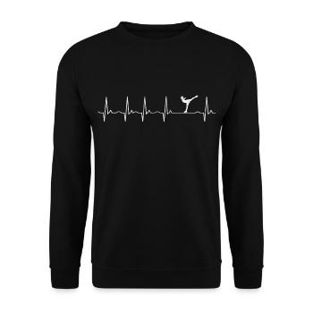 Eislaufen - Schlittschuh laufen - Eiskunstlauf - Unisex Pullover - Schwarz - Vorne - Alina (178cm) & Michal (187cm)