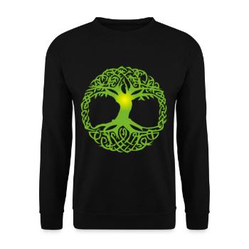 Arbre celtique - Sweat-shirt Unisexe - noir - Devant - Alina (178cm) & Michal (187cm)