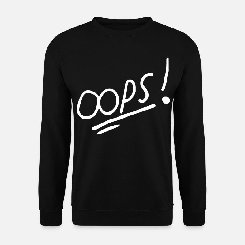 Vibrant Oops Handwritten Text Design - Unisex Sweatshirt - black