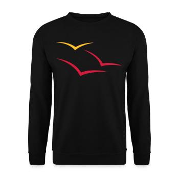Mouettes - Sweat-shirt Unisexe - noir - Devant - Alina (178cm) & Michal (187cm)