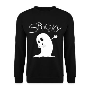 Spooky Dab Dance Gespenst I Halloween - Unisex Pullover - Schwarz - Vorne - Alina (178cm) & Michal (187cm)