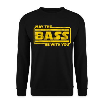 May the bass be with you gift for bassist - Unisex Sweatshirt - black - Front - Alina (178cm) & Michal (187cm)