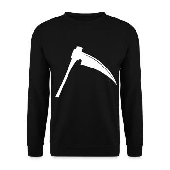 Sichel Silhouette - Unisex Pullover - Schwarz - Vorne - Alina (178cm) & Michal (187cm)