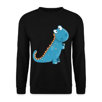 Funny Little Dino I Boy Enfants Cadeau - Sweat-shirt Unisexe - noir - Devant - Alina (178cm) & Michal (187cm)
