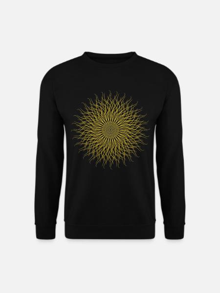 Goldenes Sonnenmandala - Unisex Pullover - Schwarz