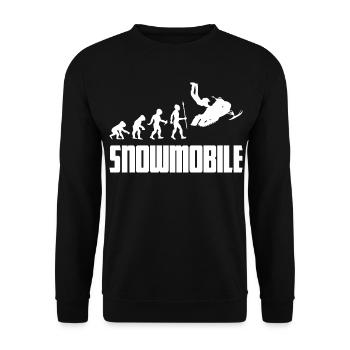 Evolution snowmobile snowmobile snow winter - Unisex Sweatshirt - black - Front - Alina (178cm) & Michal (187cm)