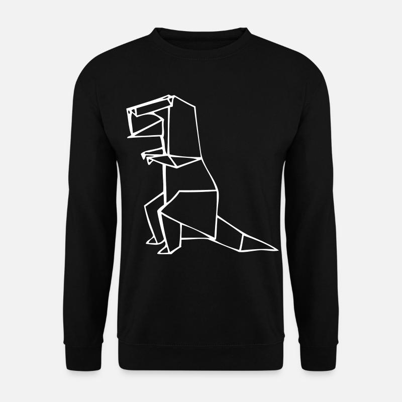 Dino Rex - T-Rex - Origami - Unisex Sweatshirt - black