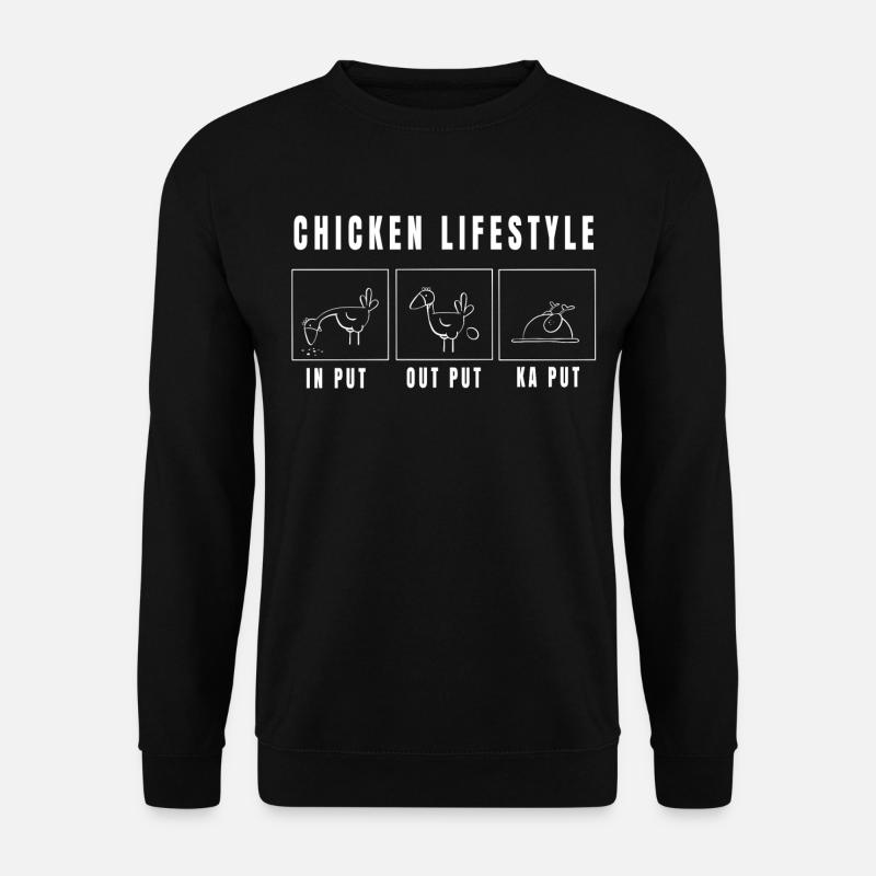 Lustiges Huhn Lifestyle Comic I Vogel Geschenk - Unisex Pullover - Schwarz