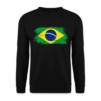 Brésil drapeau / cadeau Amérique du Sud Brazil - Sweat-shirt Unisexe - noir - Devant - Alina (178cm) & Michal (187cm)