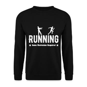 Running Zombie Jogger Fitness Running Gift White - Unisex Sweatshirt - black - Front - Alina (178cm) & Michal (187cm)