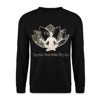 Yoga - Sweat-shirt Unisexe - noir - Devant - Alina (178cm) & Michal (187cm)