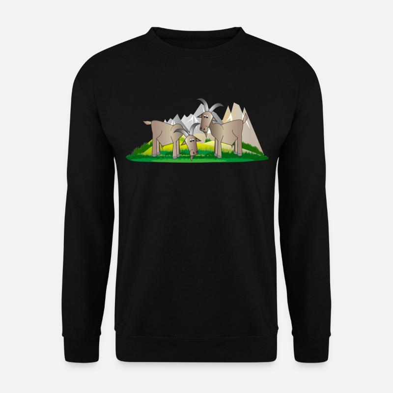 Bergziegen - Unisex Pullover - Schwarz