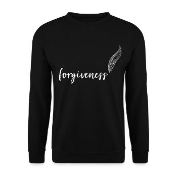 Calligraphie au pardon avec pardon - Sweat-shirt Unisexe - noir - Devant - Alina (178cm) & Michal (187cm)