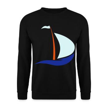 bateau à voile - Sweat-shirt Unisexe - noir - Devant - Alina (178cm) & Michal (187cm)