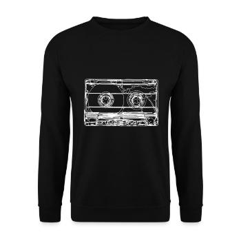 Cassette rétro - Sweat-shirt Unisexe - noir - Devant - Alina (178cm) & Michal (187cm)