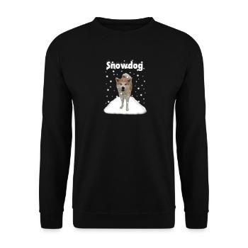 Chien de neige Akitahund Design - Sweat-shirt Unisexe - noir - Devant - Alina (178cm) & Michal (187cm)