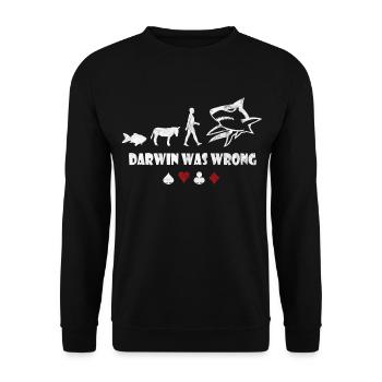 poker - Unisex Sweatshirt - black - Front - Alina (178cm) & Michal (187cm)