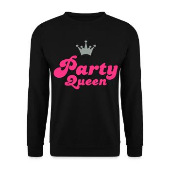 party_queen - Sweat-shirt Unisexe - noir - Devant - Alina (178cm) & Michal (187cm)
