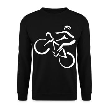 Mountain bike - Unisex Sweatshirt - black - Front - Alina (178cm) & Michal (187cm)
