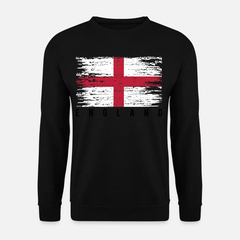 Englisches Kreuz mit Strähnen - Unisex Pullover - Schwarz