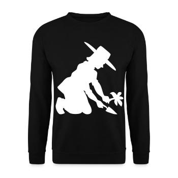 Garten - Pflanzen - Gartenarbeit - Unisex Pullover - Schwarz - Vorne - Alina (178cm) & Michal (187cm)