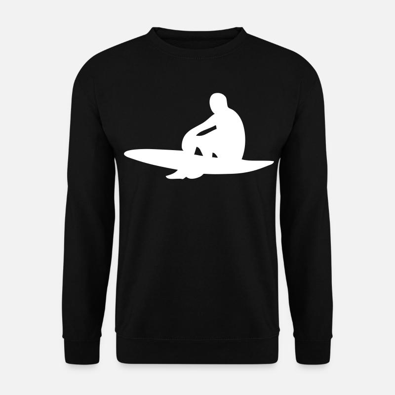 Surfeur avec planche de surf - Sweat-shirt Unisexe - noir