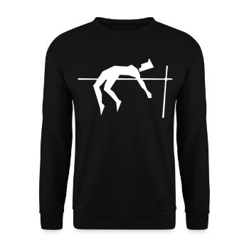 Hochsprung - Unisex Pullover - Schwarz - Vorne - Alina (178cm) & Michal (187cm)