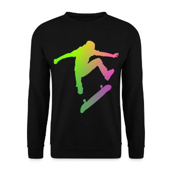 Skater - Unisex Sweatshirt - black - Front - Alina (178cm) & Michal (187cm)