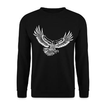 Eagle - Unisex Sweatshirt - black - Front - Alina (178cm) & Michal (187cm)